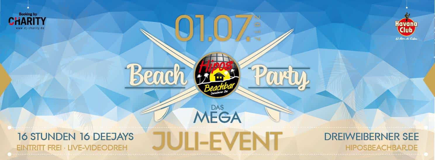 Die MEGA BEACH PARTY @ HiposBeachBar